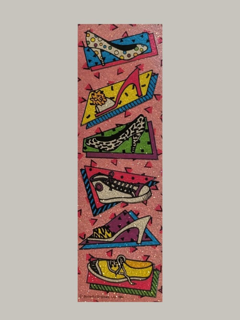 5/$25 Vintage 1980s Used Butterfly Originals Glitter Shoes Sticker Strip